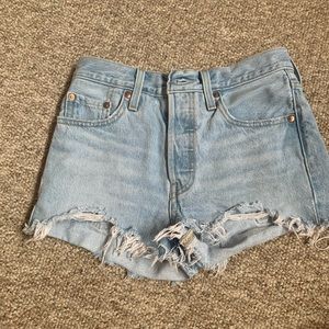 Levi’s 501 High Rise Denim Shorts
